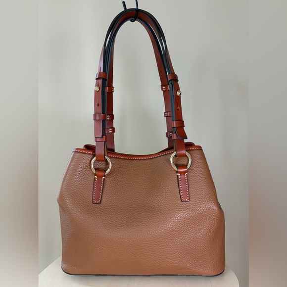 Dooney & Bourke Briana Shoulder Tote Carmel Brown Leather EUC - Picture 11 of 17